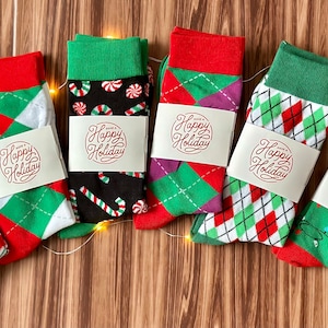 Mens holiday Socks, Cheap Christmas gift, Christmas socks, mens stocking stuffer, stocking stuffer , Christmas socks, socks image 1