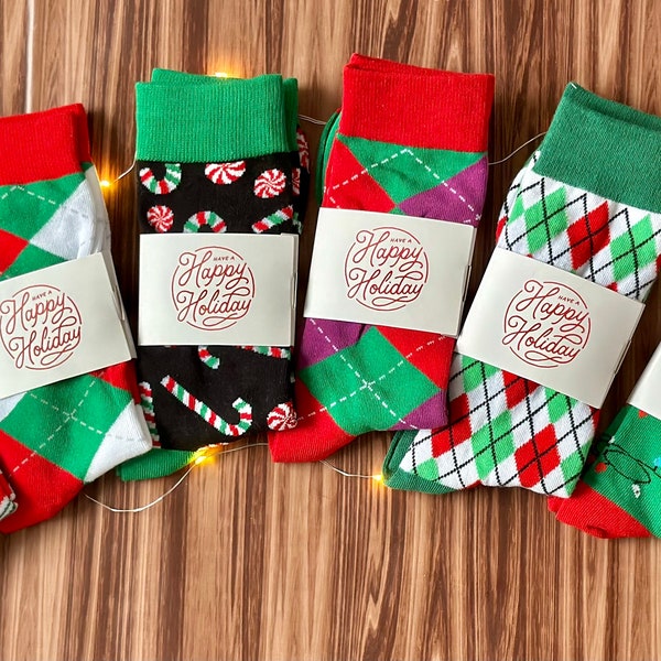 Mens holiday Socks, Cheap Christmas gift,  Christmas socks, mens stocking stuffer, stocking stuffer , Christmas socks, socks