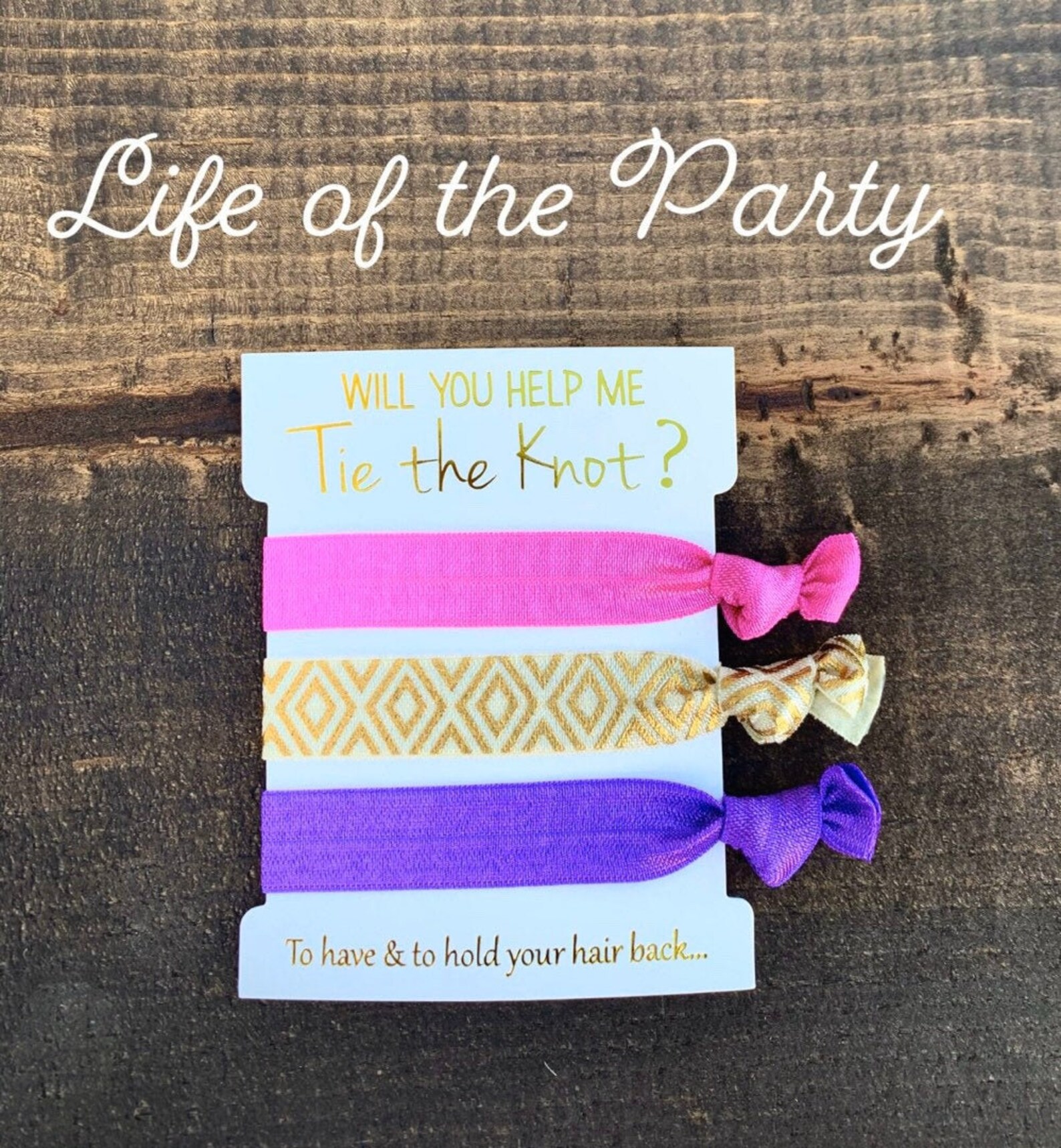 Custom Bridesmaid hairties hair ties bridesmaid hair ties Etsy