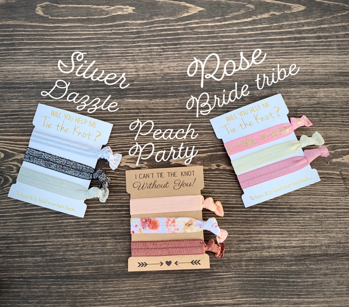 Custom Bridesmaid Hairties Hair Ties Bridesmaid Hair Ties Etsy