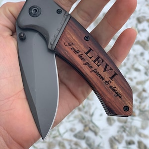 Personalized Knife for Husband, Engraved Pocket Knife for Boyfriend, Custom Knife, Boyfriend Gift, Husband Gift, Pocket Knife, Hunting Knife image 5