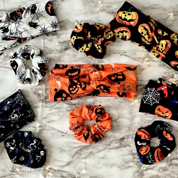 Halloween hair accessories, Halloween headband, Halloween scrunchie, Halloween accessories, Halloween hair tie, Halloween,