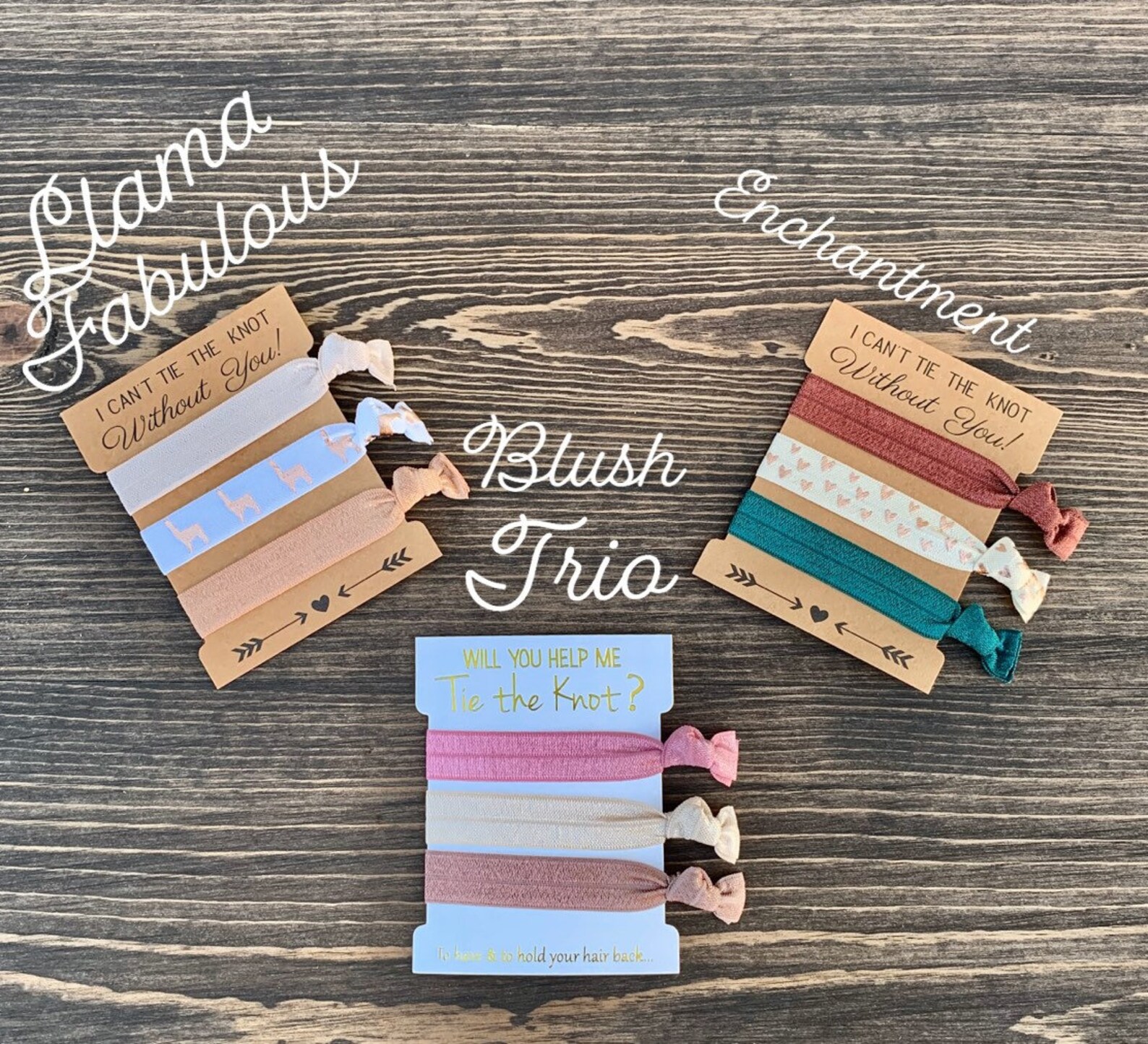 Custom Bridesmaid Hairties Hair Ties Bridesmaid Hair Ties Etsy