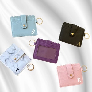 Cartera de mujer personalizada, Cartera con llavero, Cartera personalizada para mujer, Cartera delgada para llavero, Cartera de mujer personalizada, Cartera con llavero