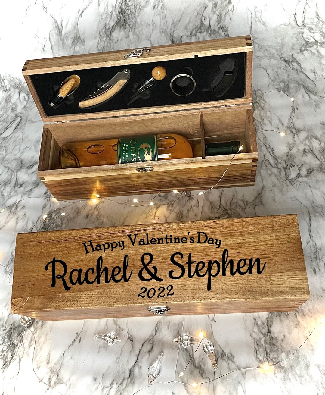 Wine Box, Wine Box Gift Set, Wine Opener, Valentine