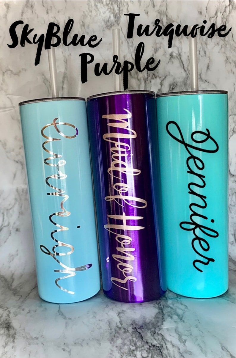 Bridesmaid gift, Custom Tumbler, Insulated Bridesmaid Tumbler, Tall Tumbler, Gift for mom, Sorority Gift,Mothers Day gift, graduation gift image 4