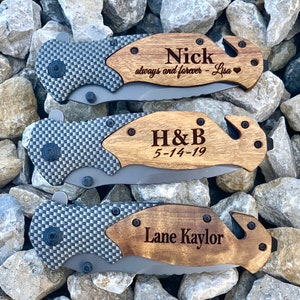 Personalized Knife for Husband, Engraved Pocket Knife for Boyfriend, Custom Knife, Boyfriend Gift, Husband Gift, Pocket Knife, Hunting Knife image 10