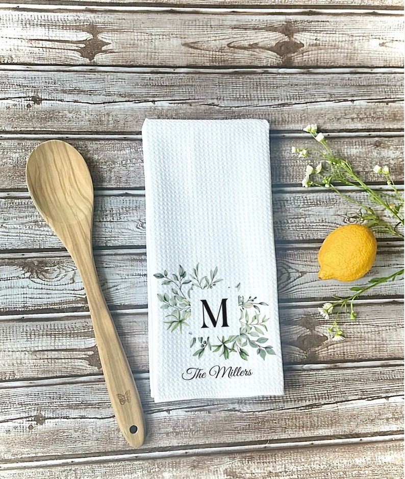 Custom Kitchen Dish Towel, Tea Towel, Custom Towel Kitchen Décor, Housewarming Gift, Farmhouse Decor, Hand Towel, Grandma Gift Mom Gift image 5