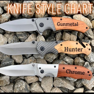 Personalized Knife for Husband, Engraved Pocket Knife for Boyfriend, Custom Knife, Boyfriend Gift, Husband Gift, Pocket Knife, Hunting Knife image 2