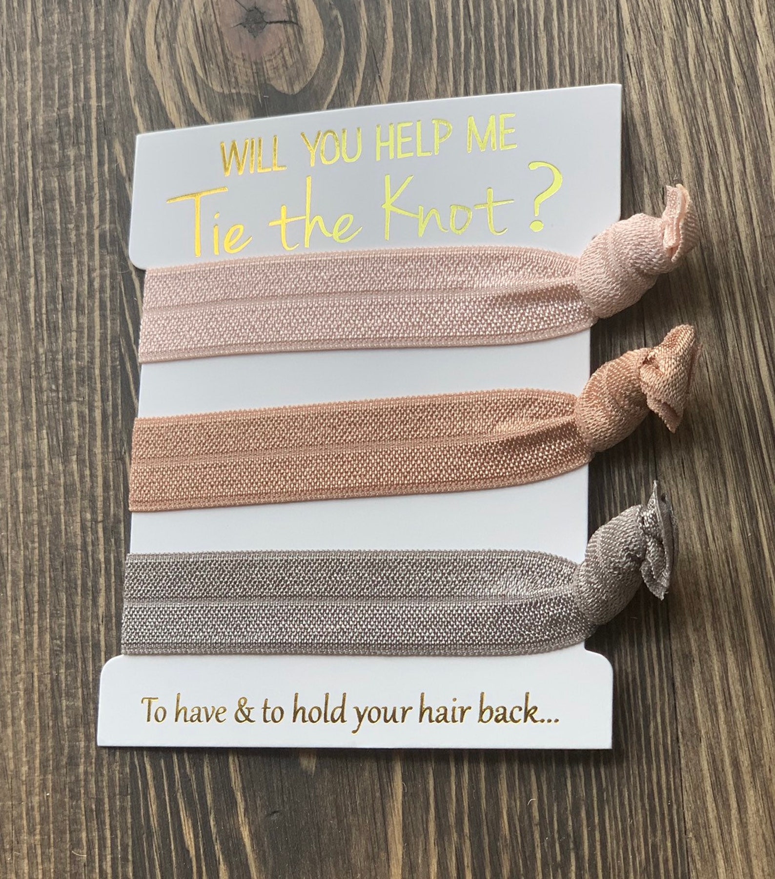 Custom Bridesmaid Hairties Hair Ties Bridesmaid Hair Ties Etsy