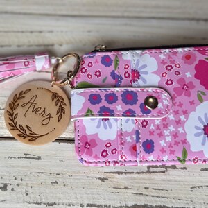 Goa Key Chain Personalized Silicone Bead Wristlet Keychain With Floral Wallet - Etsy