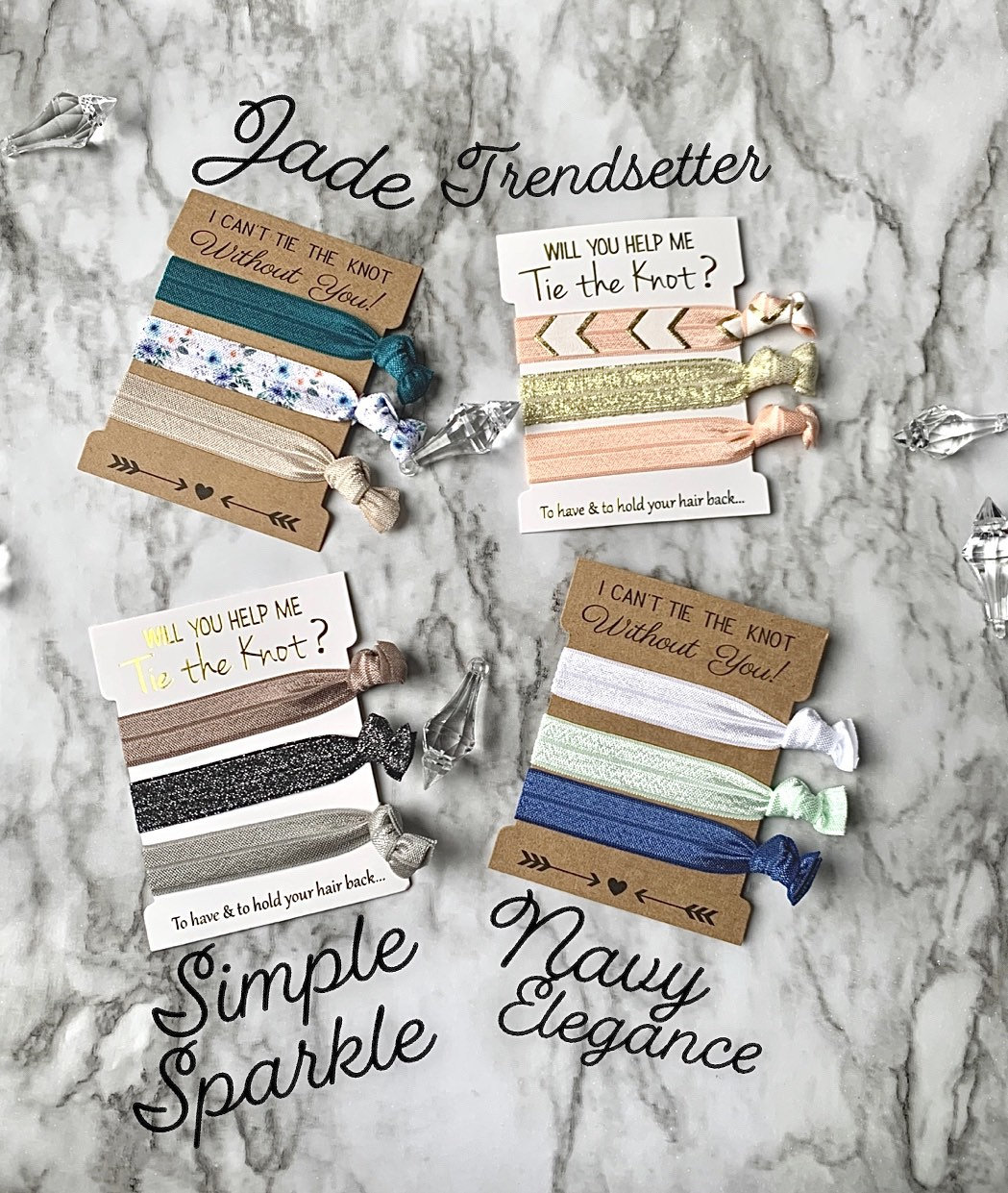 Custom Bridesmaid Hairties Hair Ties Bridesmaid Hair Ties Etsy