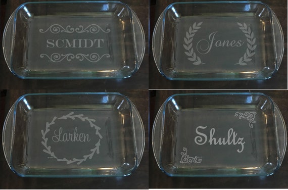 Personalized Engraved Baking Dish, Custom Wedding Gift, Birthday Gift for  Mom, Gift for Mom, Casserole Dish 2 Sizes Available P1 