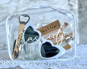 Personalized 21st Birthday Gift Set, custom Travel Bag set