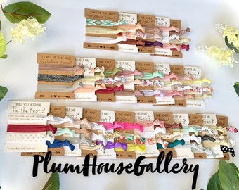 Custom Bridesmaid hairties, Junior Bridesmaid Gift, hair ties, bridesmaid hair ties, bridesmaidgift, bridesmaid proposal, bridesmaid gift