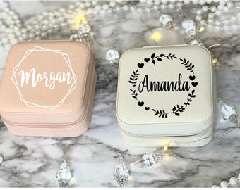 Custom jewelry box, Jewelry box, bridesmaid proposal, jewelry ring box, travel jewelry box, custom girls jewelry box, jewelry box with name