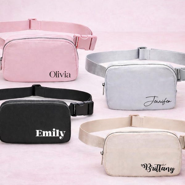 Custom Nylon Belt Bag, Crossbody Purse, Personalized Gift