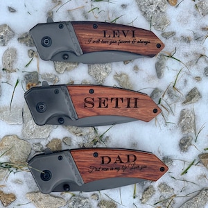 Personalized Knife for Husband, Engraved Pocket Knife for Boyfriend, Custom Knife, Boyfriend Gift, Husband Gift, Pocket Knife, Hunting Knife image 7