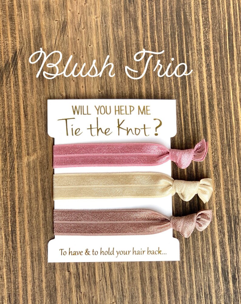 Custom Bridesmaid Hairties Hair Ties Bridesmaid Hair Ties Etsy