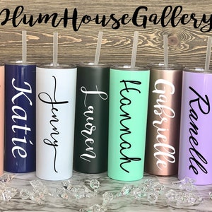 Bridesmaid gift, Custom Tumbler, Insulated Bridesmaid Tumbler, Tall Tumbler, Gift for mom, Sorority Gift,Mothers Day gift, graduation gift image 1