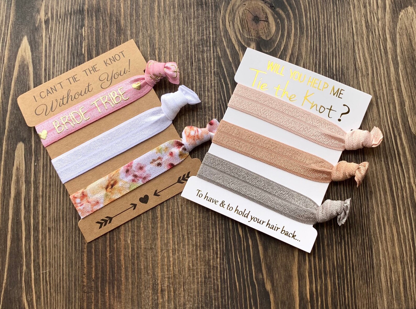 Custom Bridesmaid Hairties Hair Ties Bridesmaid Hair Ties Etsy