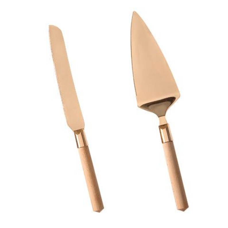 gold wedding cake wedding cake serving set wedding serving set in gold Serving Set cake server