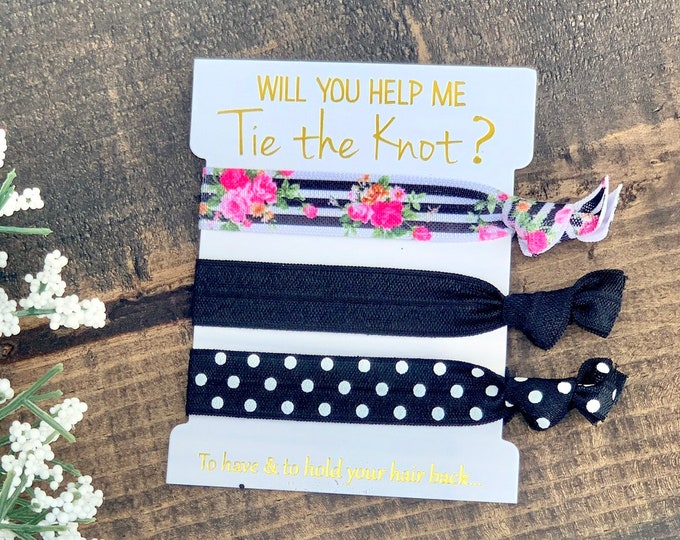 Custom Bridesmaid Hairties Hair Ties Bridesmaid Hair Ties Etsy