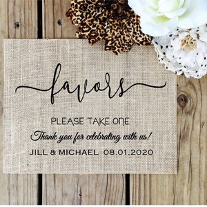 Wedding Favors Sign | Wedding sign| Sign for wedding favors | Wedding Guest Table | wedding favors | Wedding  favors sign
