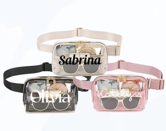 Clear Concert Crossbody Bag, Stadium Approved, Personalized PVC Fanny Pack