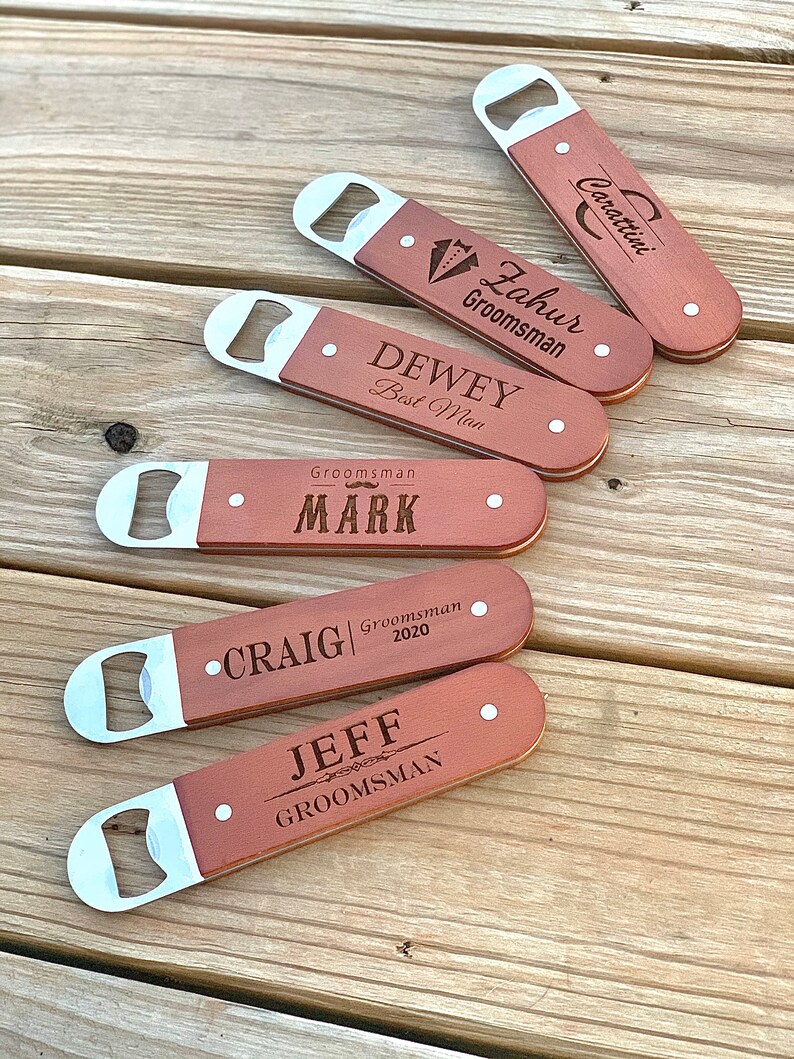 Custom bottle opener, Groomsman gift, Groomsman proposal gift, mens gift, custom bottle opener, mens birthday gift, bottle openers image 1