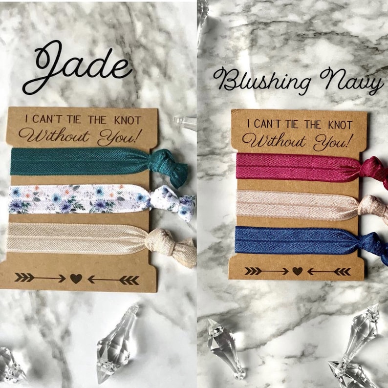 Custom Bridesmaid Hairties Hair Ties Bridesmaid Hair Ties Etsy