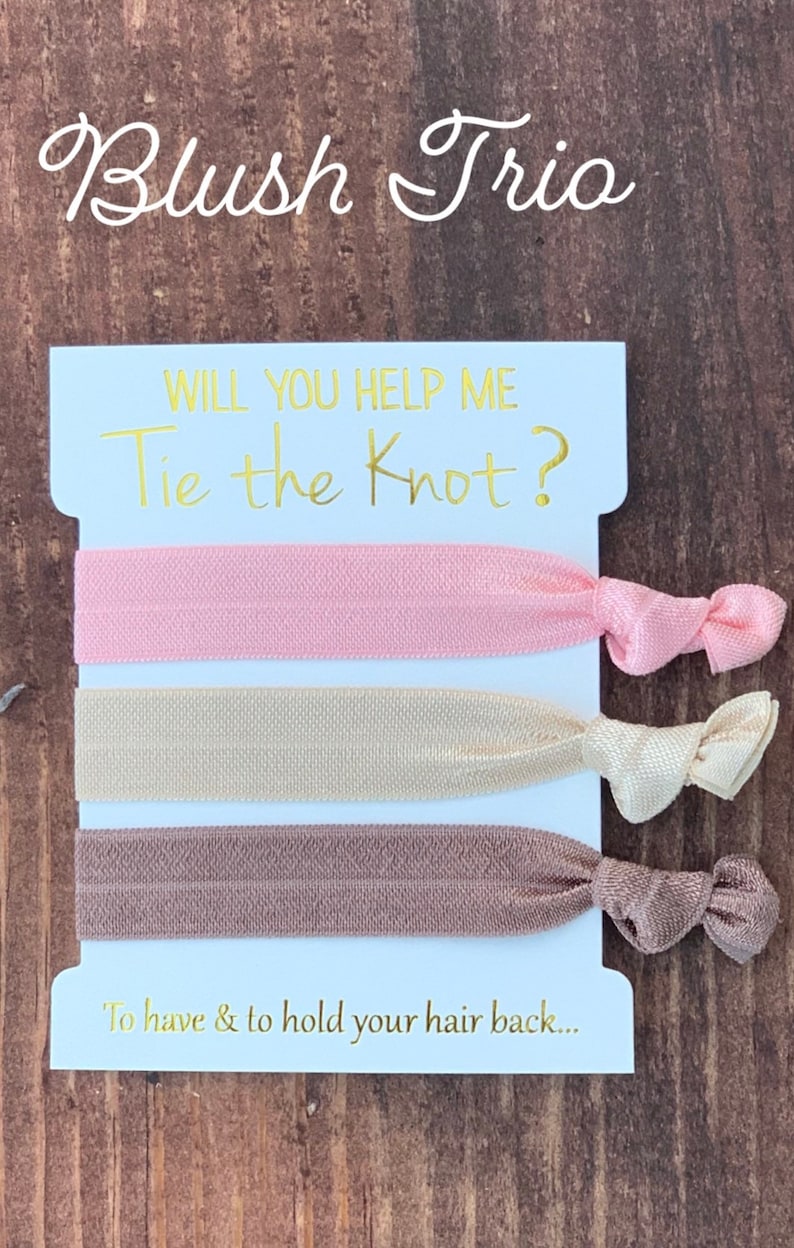 Custom Bridesmaid Hairties Hair Ties Bridesmaid Hair Ties Etsy