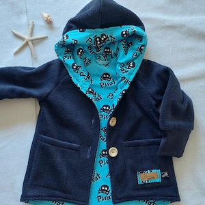 Children&#39;s fleece jacket, toddler autumn jacket lined, transitional jacket, size 98