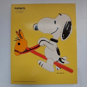 1970's スヌーピー シュローダー PLAYSKOOL ウッドパズル