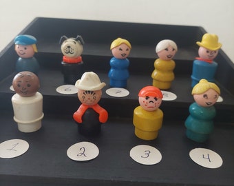 Vintage Fisher Price Little People: 1960s-70s Play Family Figurines