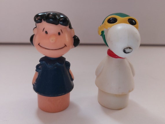 Vintage Red Baron Snoopy and Lucy Little People Figures From Aviva Toy Co,  Peanuts Little People, Peanuts Gang 