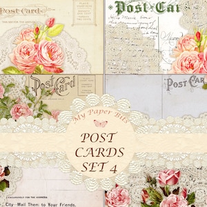 éphémères numériques vintage, éphémères vintage, éphémères floraux, cartes de journalisation, imprimables, kits numériques,
