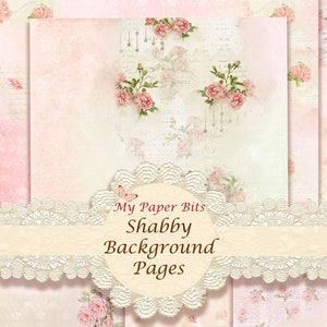 NUMÉRIQUE, rose rose minable vintage, rose rose, kits de journal indésirable numérique, minable, cartes de journalisation, imprimables, kits numériques,