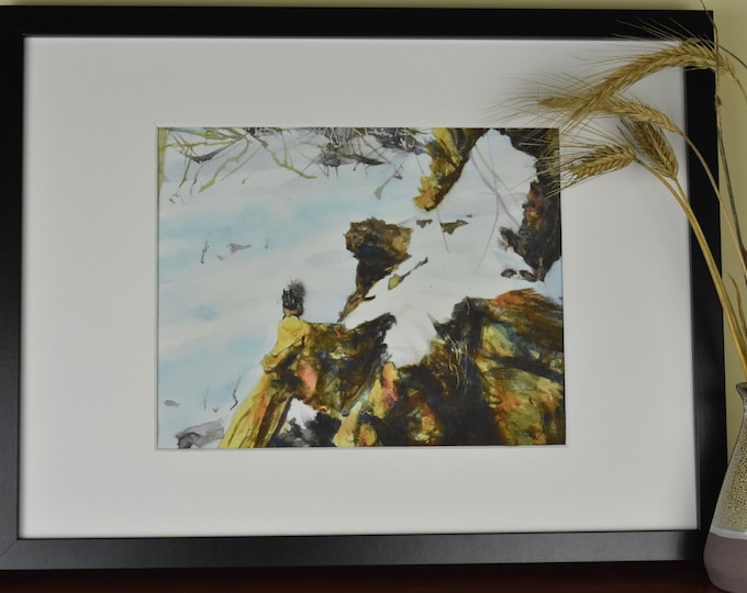 Squirrel in the Winter -- Watercolor Print, Nature Print, Giclee Art Print, Wall Art