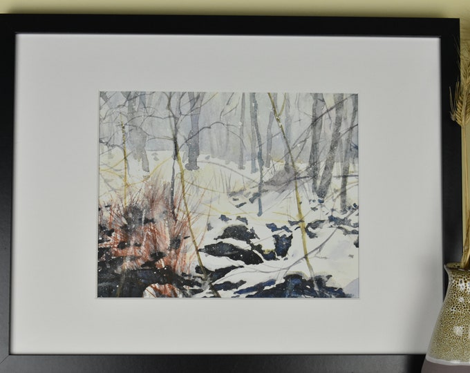 Brambles from the Snow -- Watercolor Print, Nature Print, Giclee Art Print, Wall Art