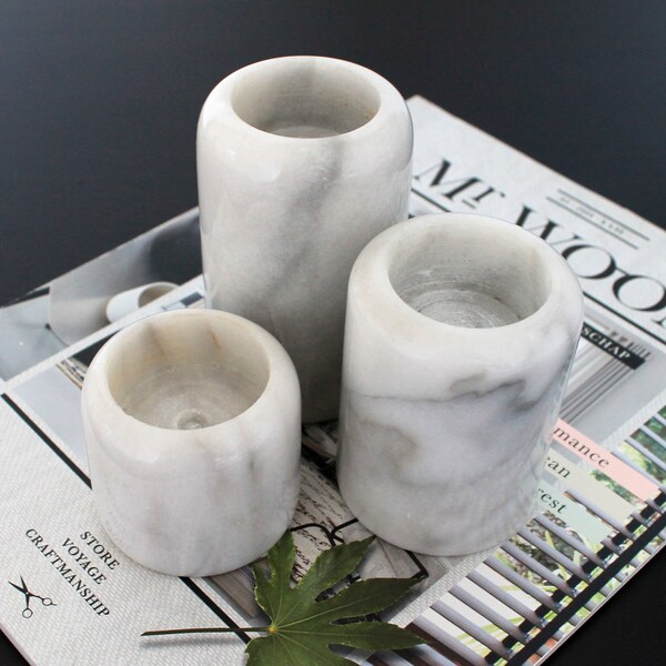 Marble Candle Holder Etsy