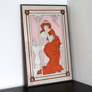 Alphonse Mucha Mirror | Art Nouveau Lady Nostalgia Mirror
