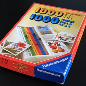 Ravensburger 1000 parole dalla A alla Z 1986 | 1000 parole dalla A alla Z | Famiglia Bambini 7-12 Gioco da tavolo | Gioco di parole vintage in lingua olandese