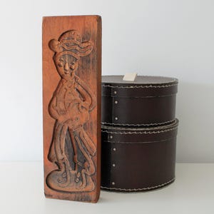 Wooden Speculoos Speculaas Speculaasplankje | Gingerbread Cookies Mould Mold | Man Male Figure | Dutch Vintage Speculaasplank