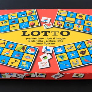 Stampe Jumbo vintage Lotto 1965 | Gioco da tavolo per famiglie bambini 4+ | Giocattoli vintage olandesi | Carte da gioco