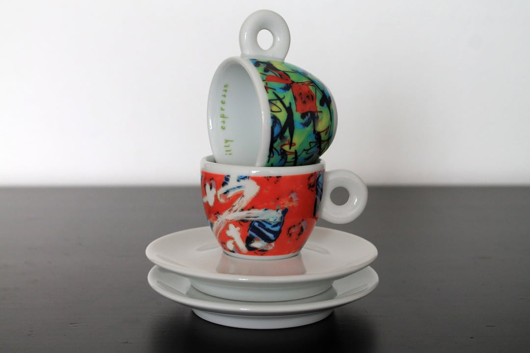 Illy Art Collection 1996 Nam June Paik Videogrammi 2x Espresso Coffee