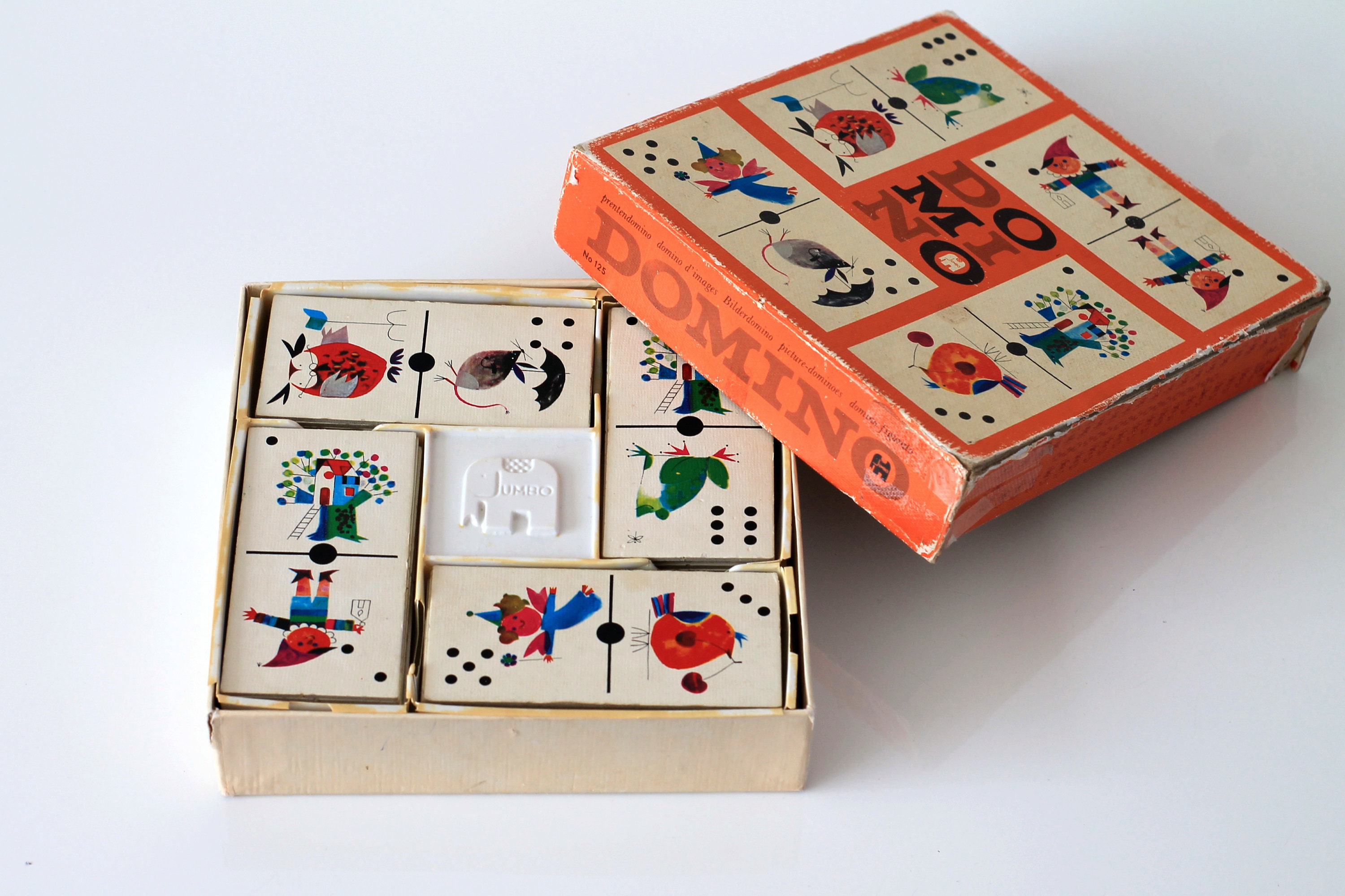 1967 Domino Jumbo Spielkarten / Kinder Kleinkind Tischspiel / | Etsy