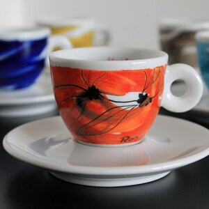 Tasses à Café Espresso Illy – Design James Rosenquist – 1996 – Multicouleur