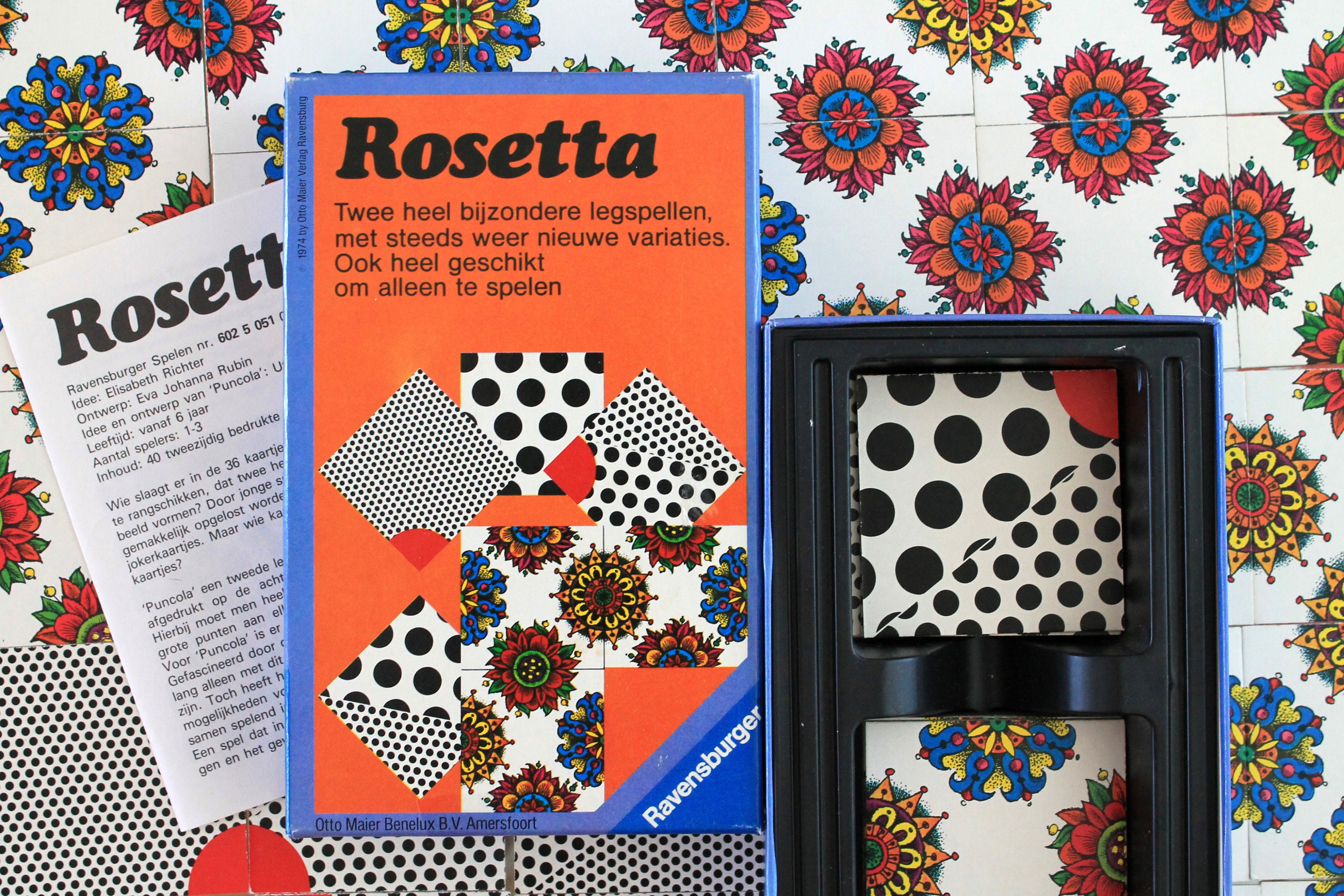 RARE 1974 Rosetta Puncola Ravensburger | Family Children 6+ | Table Board  Game Puzzle | Dutch Vintage Toys | Domino Tile Laying Game - Etsy, image size:3000x2000