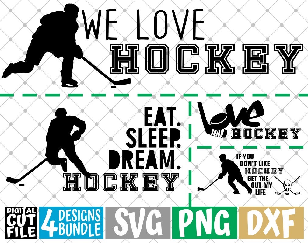 Download 4x Hockey Quote Designs Bundle svg Hockey svg Puck Hockey | Etsy